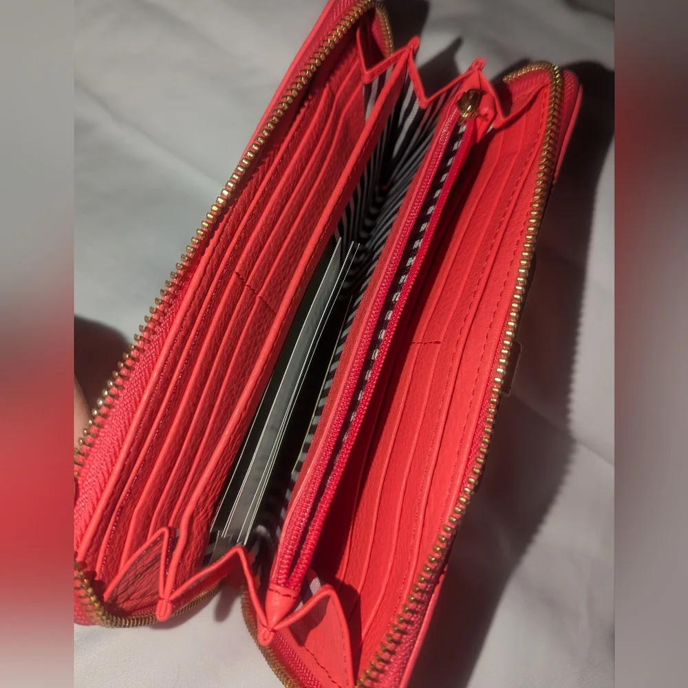 Kate Spade New York Cobble Hill Lacey Zip Around Bright Geranium Wallet